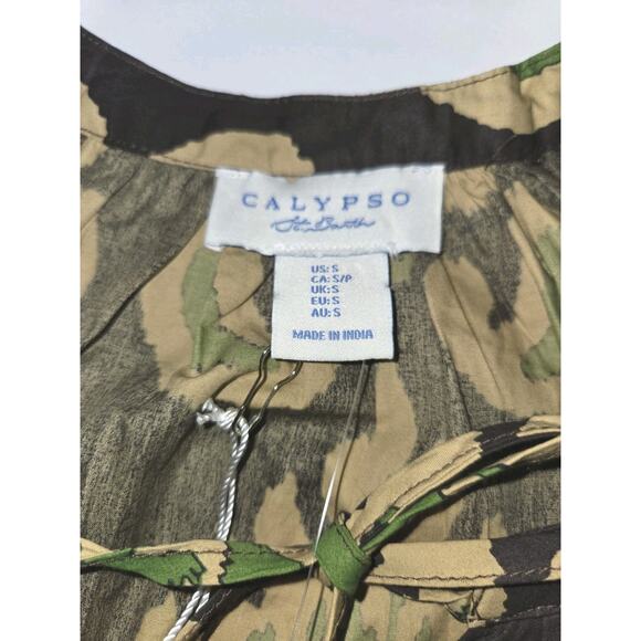 Calypso St. Barth Islegence Blouse NWT size Small Printed Top - Picture 10 of 14